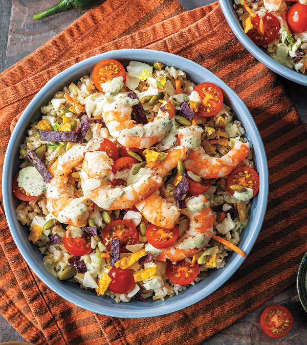 5-Ingredient Southwest Shrimp Rice Bowls