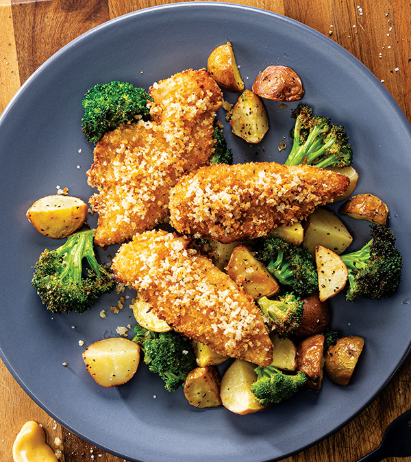 Air Fryer Chicken Tenders with Vegetables and PICS Chicken Dipping Sauce