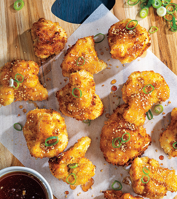 Air Fryer Honey-Sesame Cauliflower 