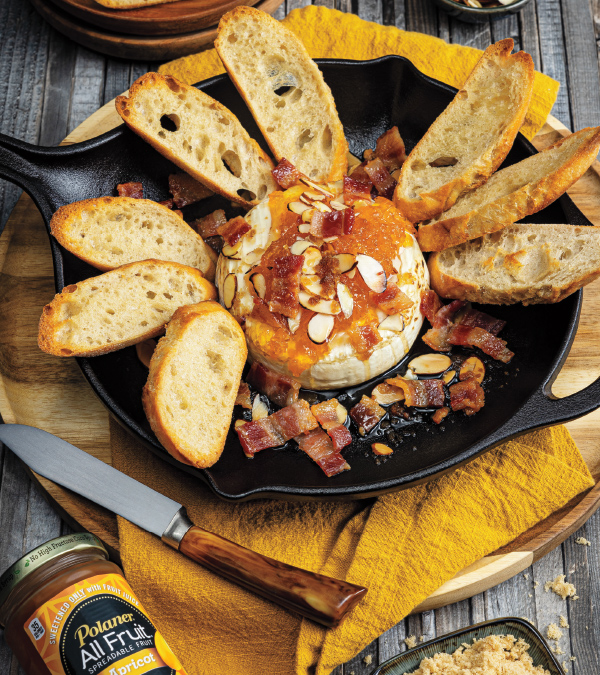 Apricot-Bacon Baked Brie