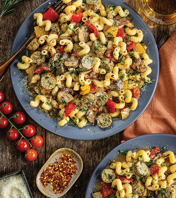 Asiago & Spinach Chicken Sausage and Veggie Cavatappi