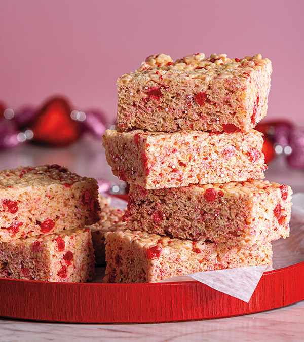 Be-My-Valentine Marshmallow-Cereal Treats