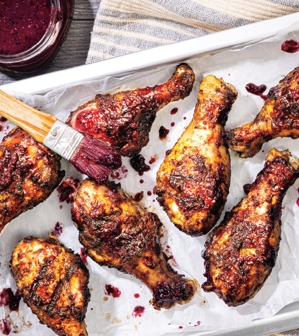 Blueberry BBQ Chicken Drumsticks