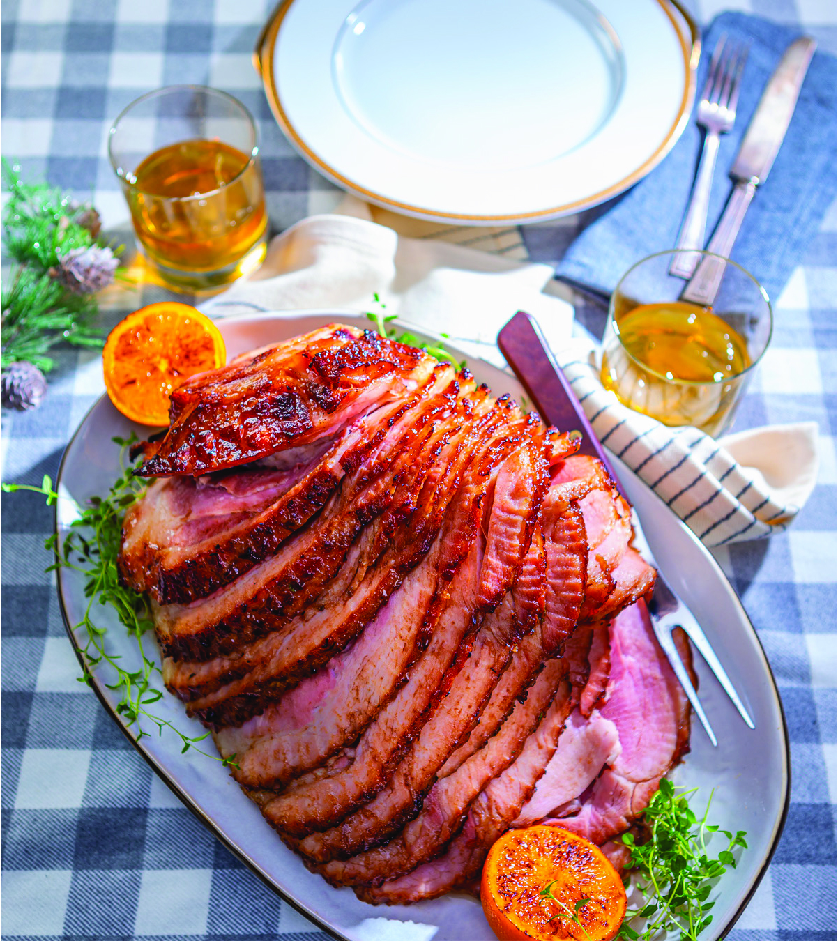 Bourbon and Cola Glazed Ham