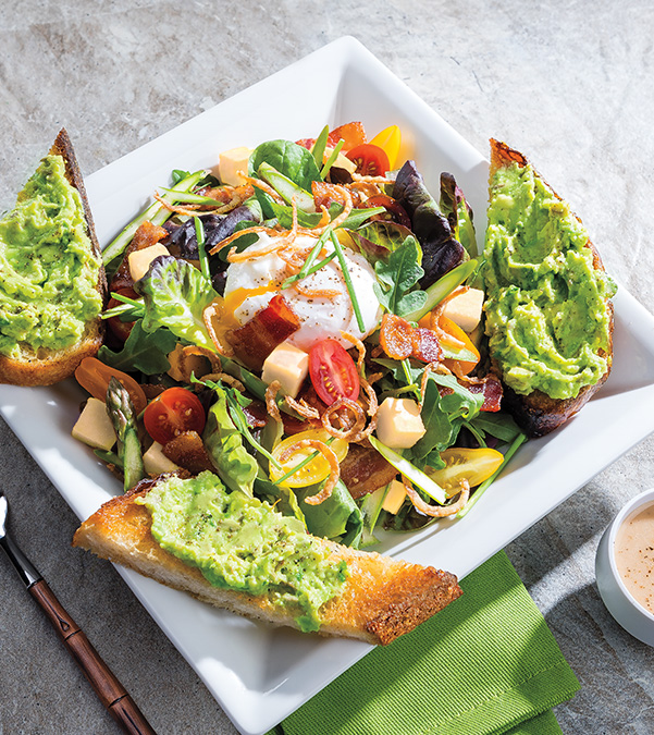 Breakfast Salad with Avocado Toast