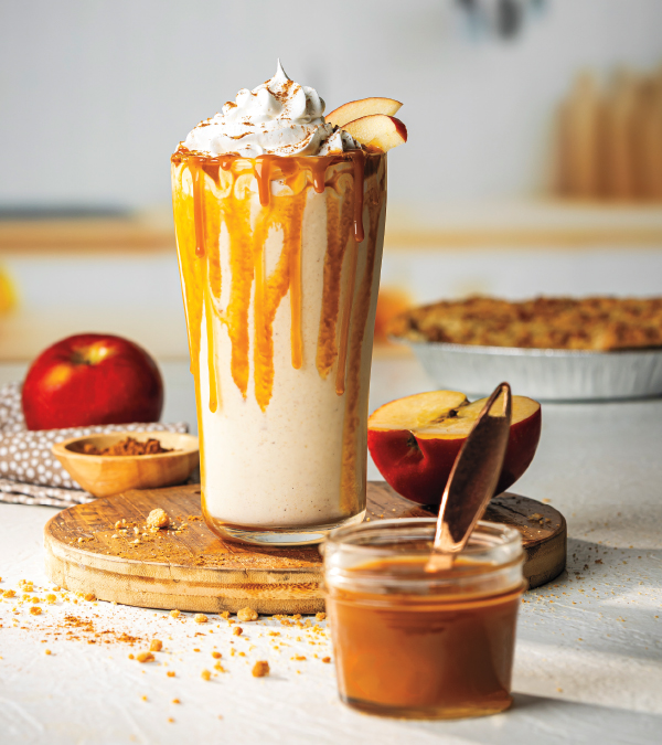 Caramel Apple Pie Milkshakes