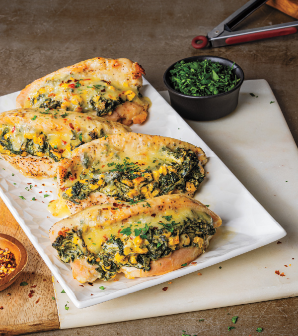 Cheesy Spinach-Stuffed Chicken Breast