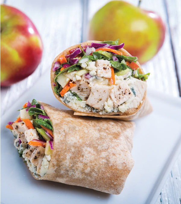 Chicken & Apple-Kale Slaw Wrap