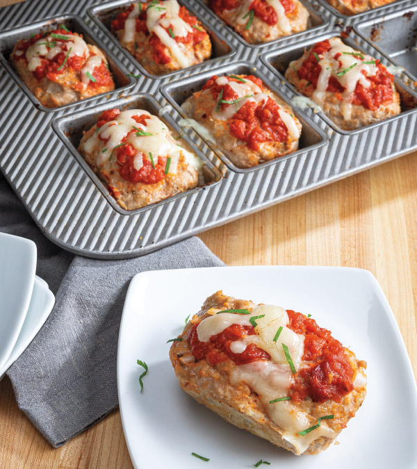 Chicken Parmesan Mini Meatloaves