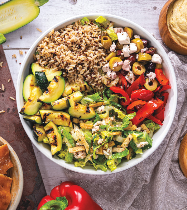 Greek Grilled Zucchini and Quinoa Salad