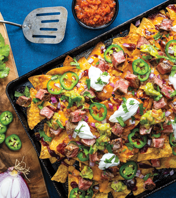 Grilled BBQ Beef Nachos