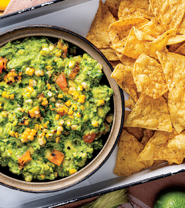 Grilled Corn & Tomato Guacamole