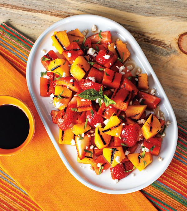 Grilled Fruit Salad with Balsamic Drizzle