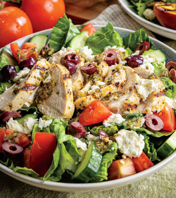 Grilled Lemon-Garlic Chicken Salad