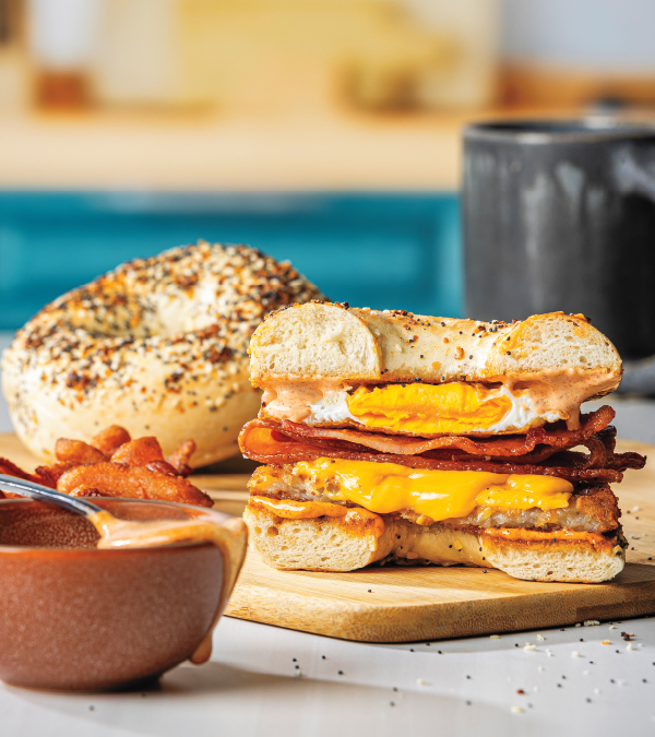 Hash Brown, Bacon & Egg Breakfast Sandwich