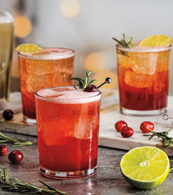 Herby Cranberry-Lime Mocktail