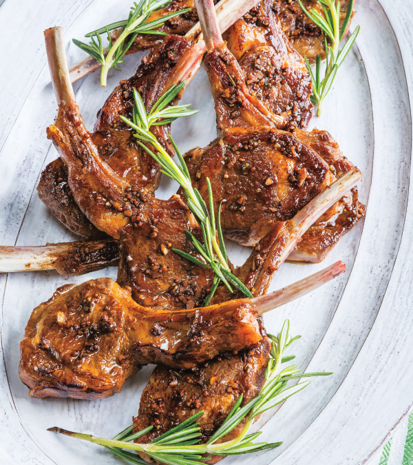 Holiday Honey-Balsamic Lamb Chops