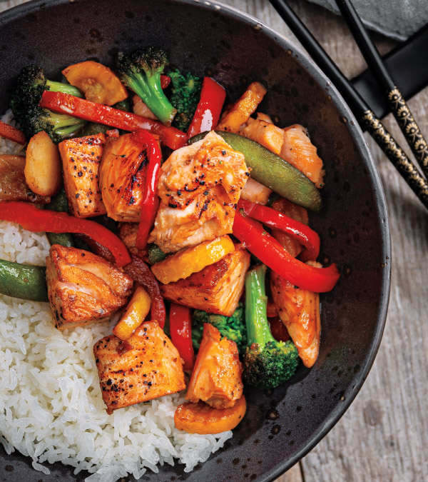 Honey-Tamari Salmon Stir-Fry