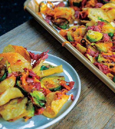 Irish Nachos with Crispy Brussels Sprouts