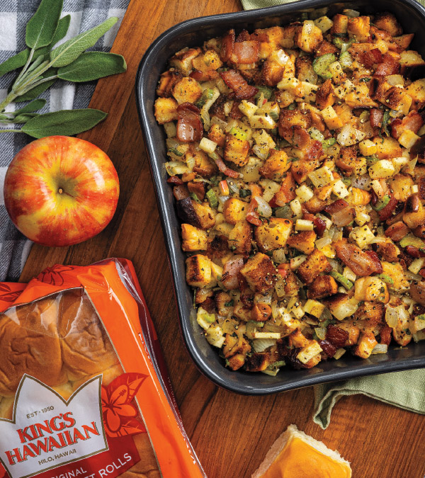 King’s Hawaiian® Smoky Bacon & Apple Stuffing