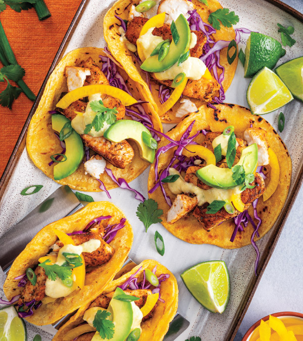 Mahi-Mahi Tacos with Mango-Lime Crema