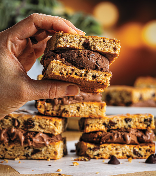 Oatmeal-Chocolate Chip Cookie Ice Cream Sandwiches