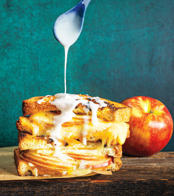 Oven Grilled Cheese with Apples