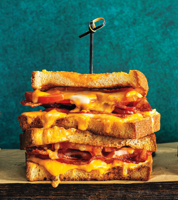 Oven Grilled Cheese with Bacon