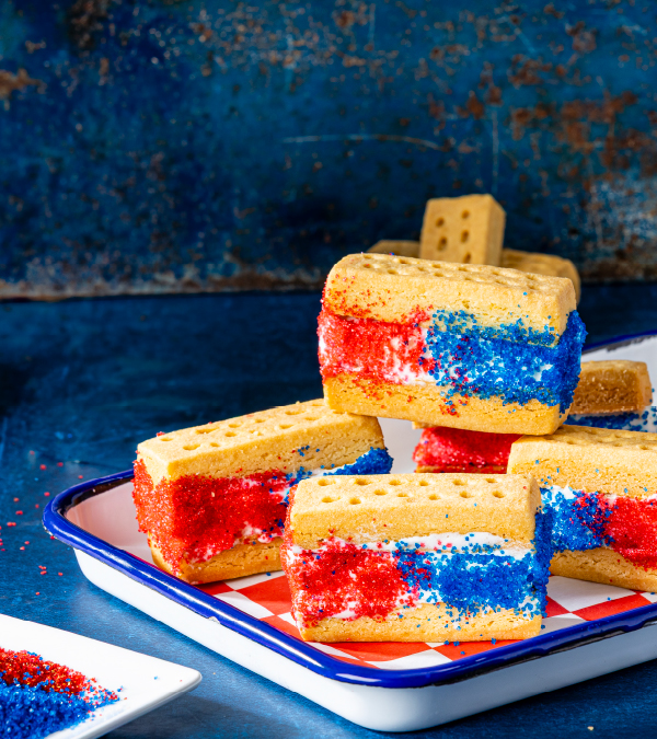 Patriotic Ice Cream Sandwiches