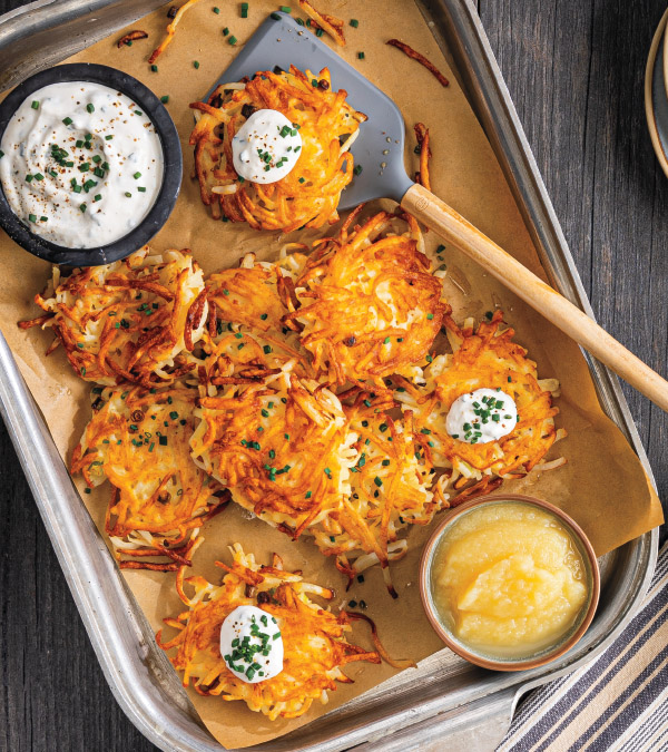 Potato Latkes with Horseradish-Sour Cream Sauce