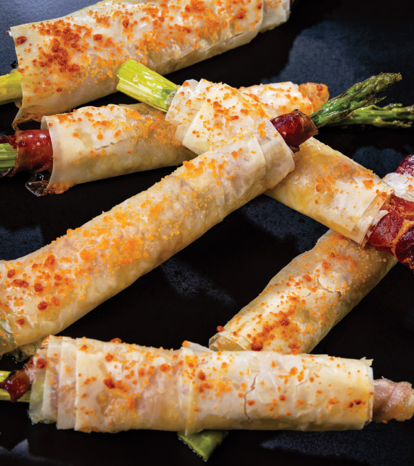 Prosciutto & Parmesan Phyllo-Wrapped Asparagus