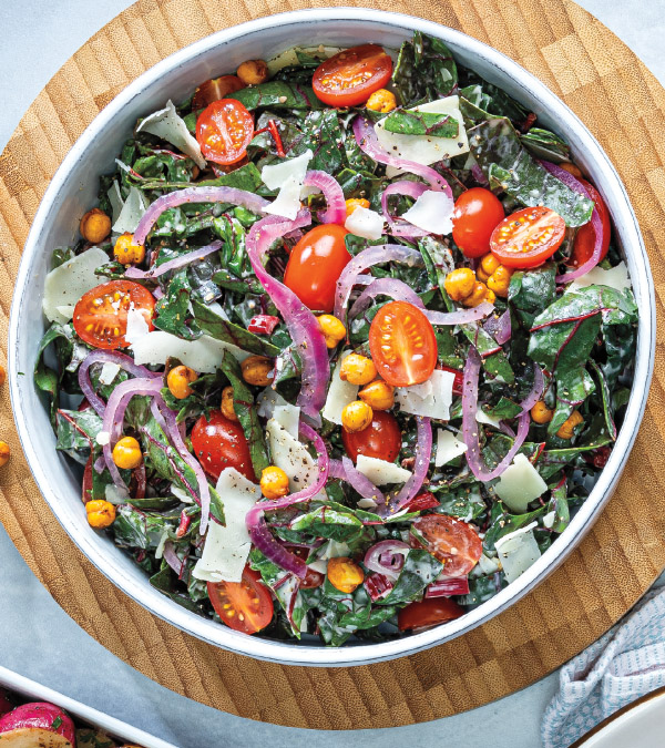  Rainbow Swiss Chard Caesar Salad