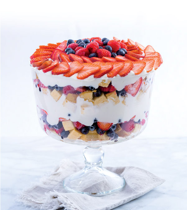 Red, White & Blue Trifle