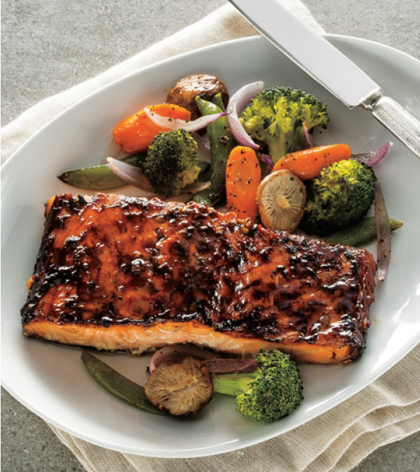 10 Minute Asian Glazed Salmon with Veggies - Anolon Cookware