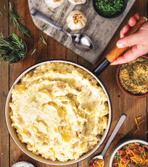 Rustic Smashed Potatoes with Stir-Ins