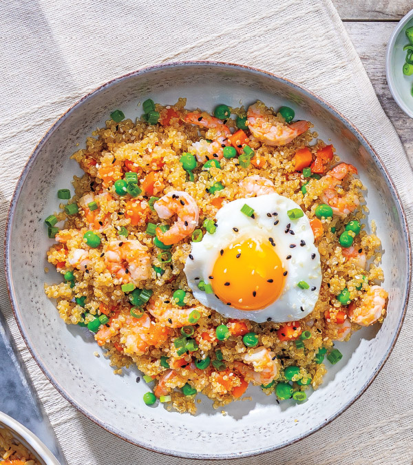 Shrimp Fried Quinoa Bowl