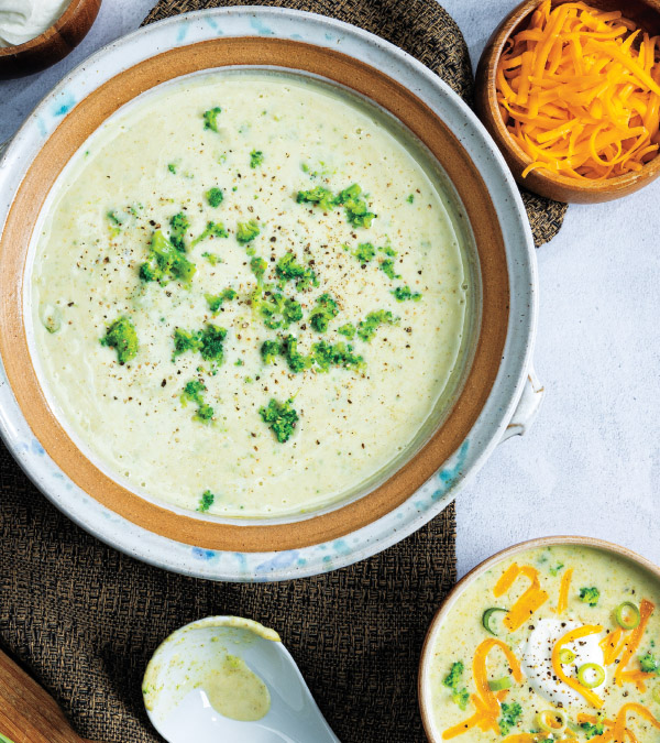 Slow Cooker Broccoli-Baked Potato Soup