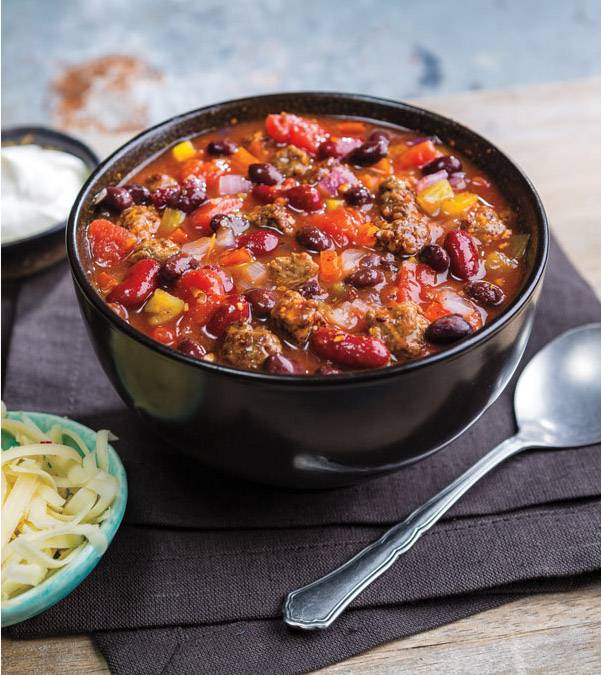 Slow Cooker Carne Asada Cubed Steak Chili