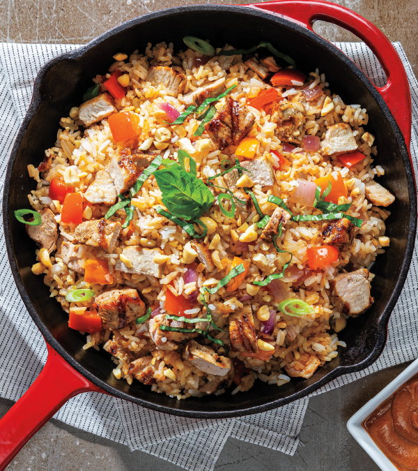 Thai Peanut Pork & Veggie Fried Rice