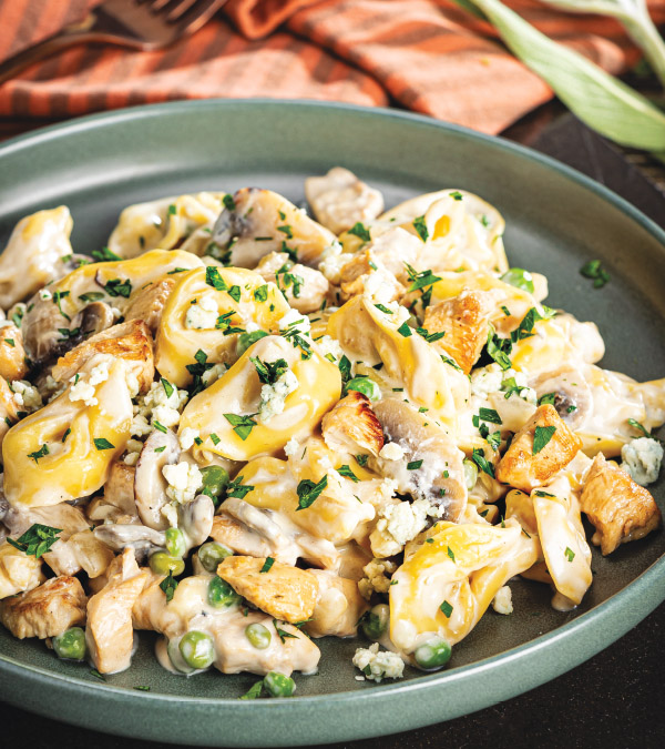 Tortellini with Chicken & Gorgonzola Cream Sauce