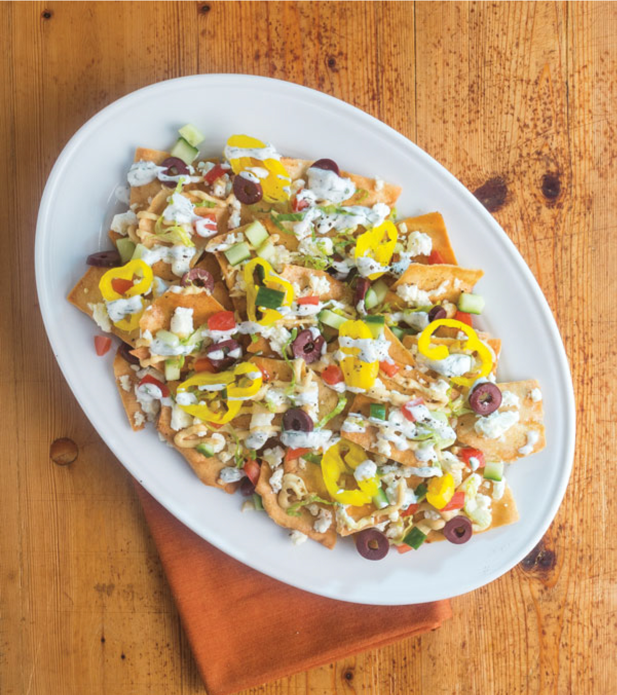 Greek Salad Nachos