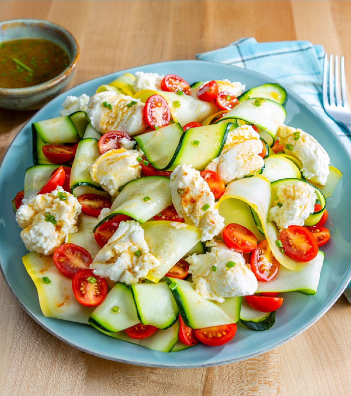 Zucchini Skewers - Zucchini Ribbon Skewers with Lemon Garlic Butter