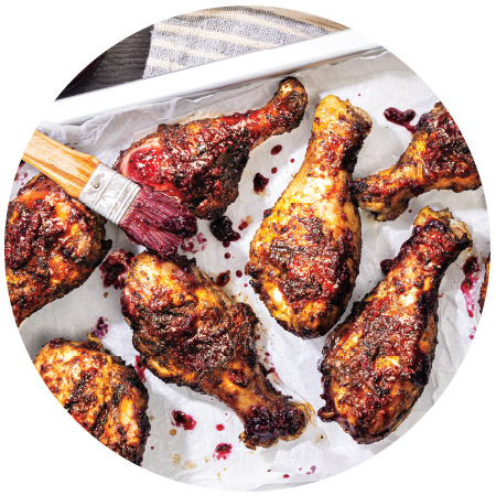 Blueberry BBQ Chicken Drumsticks