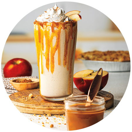 Caramel Apple Pie Milkshakes