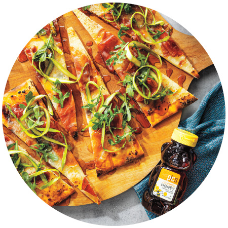 Grilled Hot Honey & Prosciutto Flatbread 