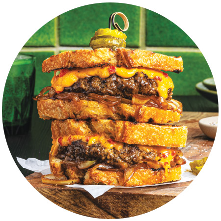 Grilled Pimento Cheese Patty Melts