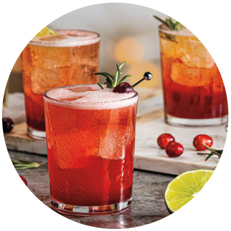 Herby Cranberry-Lime Mocktail