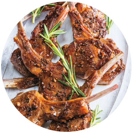 Holiday Honey-Balsamic Lamb Chops