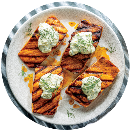 Smoky Grilled Salmon with Easy Remoulade