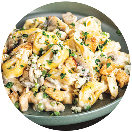 Tortellini with Chicken & Gorgonzola Cream Sauce